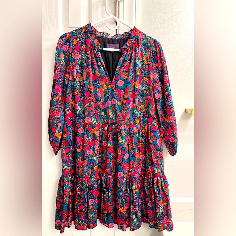 J Crew Dress Flower Pattern Petite Small